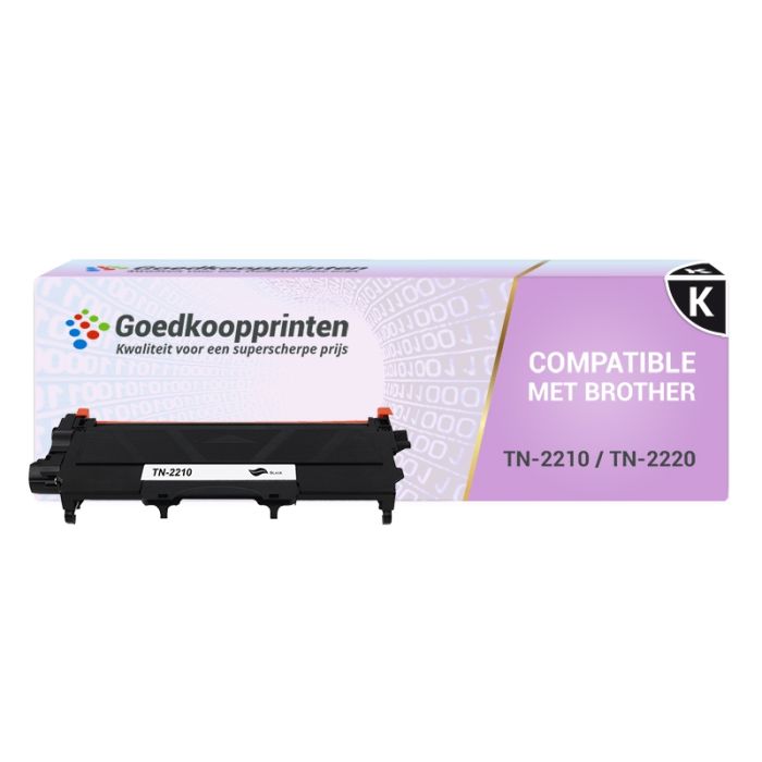 Brother TN-2210 / TN-2220 toner cartridge Zwart - Huismerk (2.600 afdrukken) main product photo