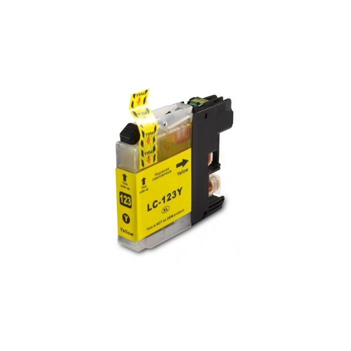 Brother LC-123Y inkt cartridge Geel (10ML) - Huismerk main product photo