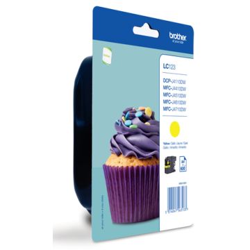 Brother LC-123Y inkt cartridge Geel (6,6ML) - Origineel